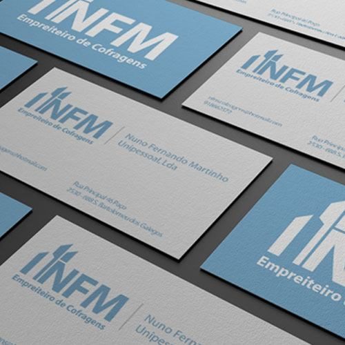Cartão para empresa de cofragem