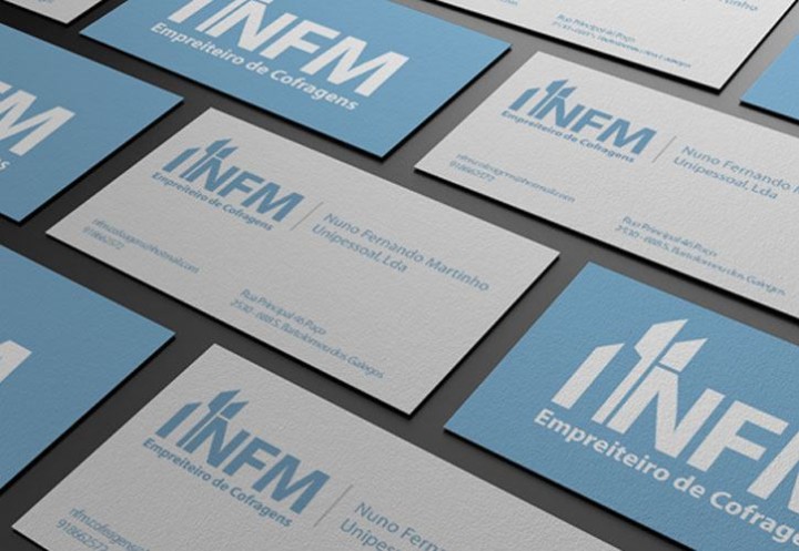Cartão para empresa de cofragem
