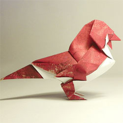 Pássaro gémerp origami em 3D