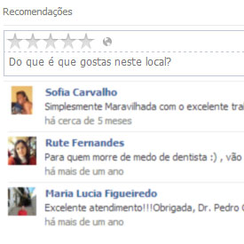 recomendações Facebook
