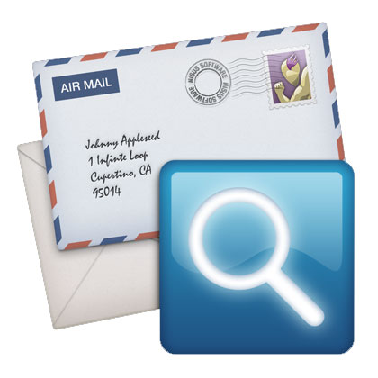 imagem de lupa e envelopes