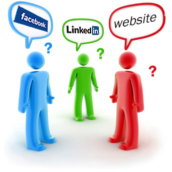 redes sociais ou website