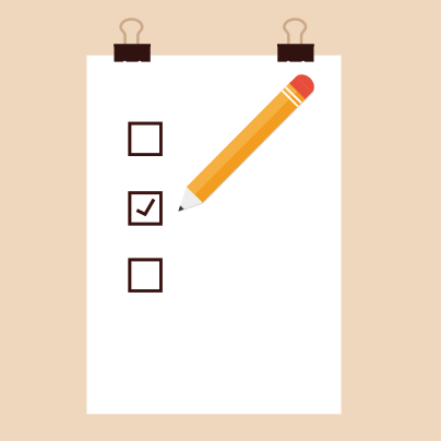 imagem vectorial de checklist com lápis