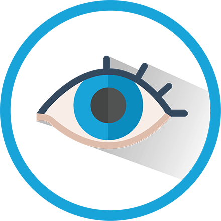 olho-a-olhar Olho em círculo azul
