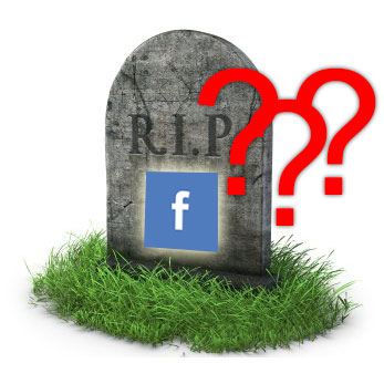 Lápide com logotipo facebook