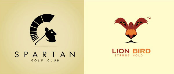 Logotipos Spartan Club e Lion Bird