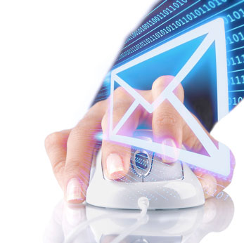 Mão em rato de computador