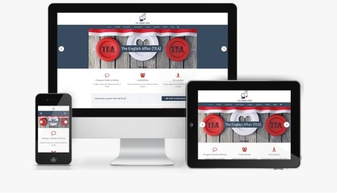 Website responsivo The English Affair