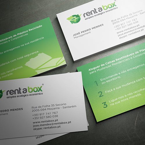 Cartão de contacto Rentabox