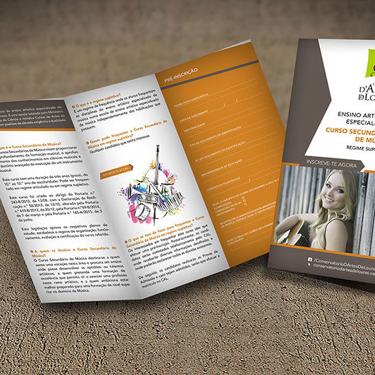 Tríptico Curso Secundário Conservatório de Artes de Loures